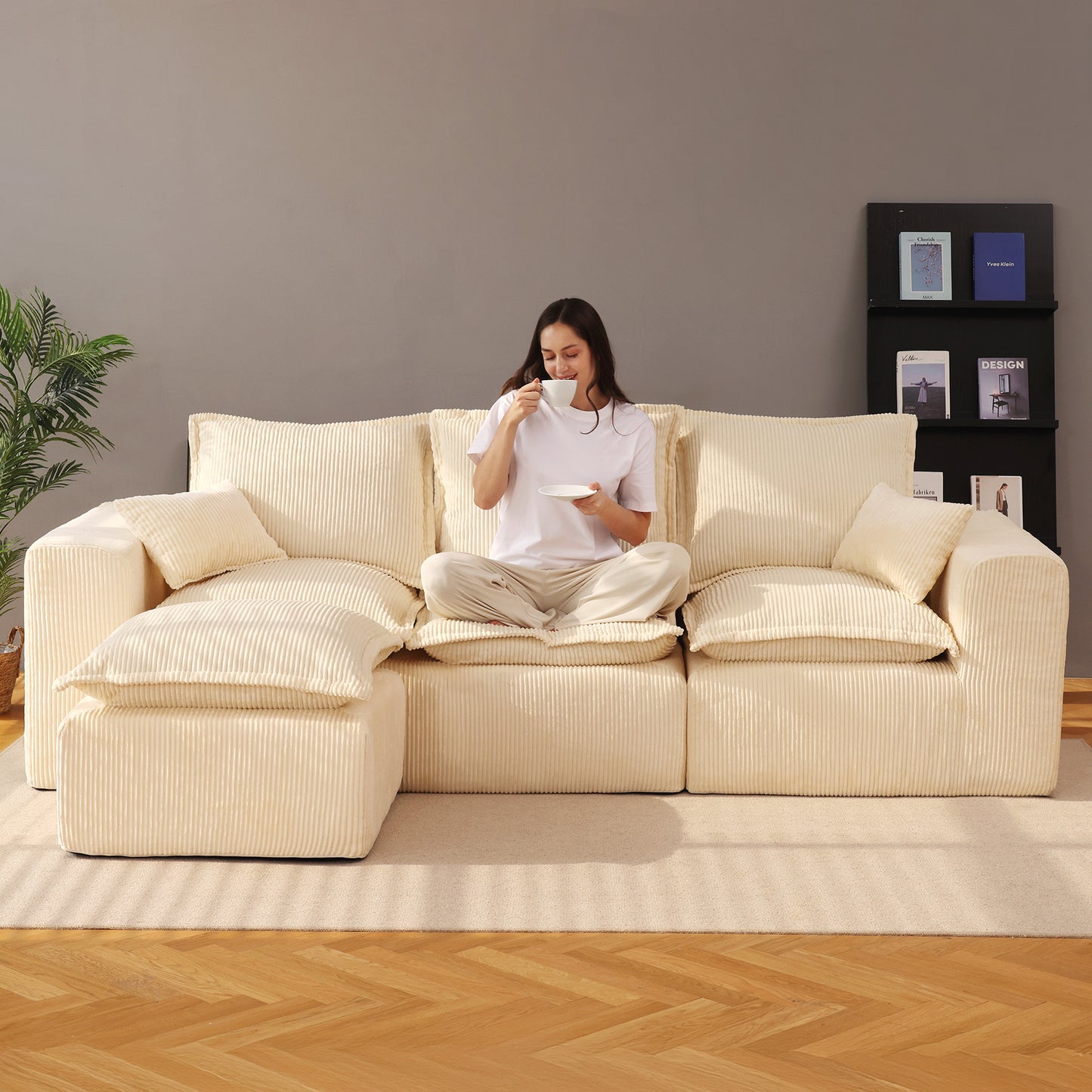 Modern Upholstered Sofa (L)