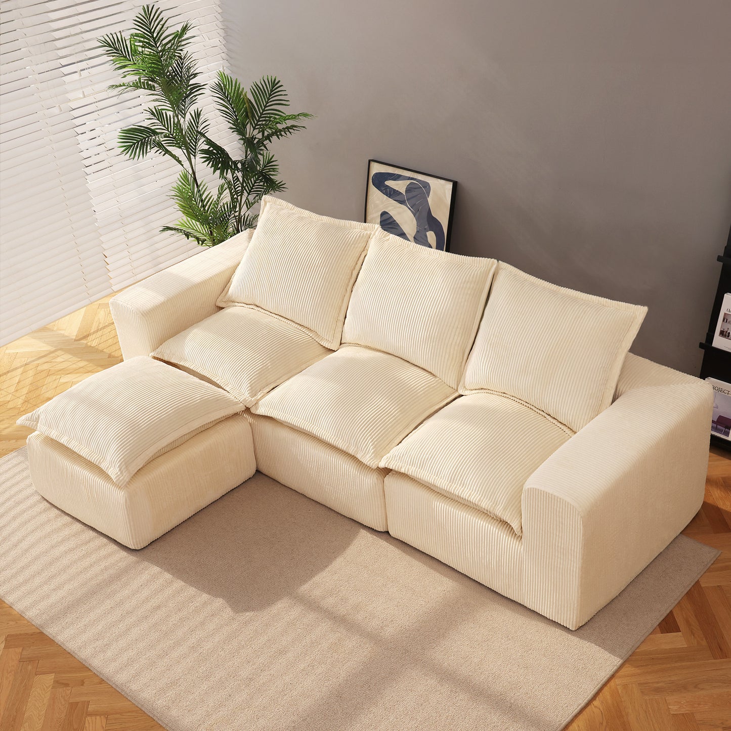 Modern Upholstered Sofa (L)