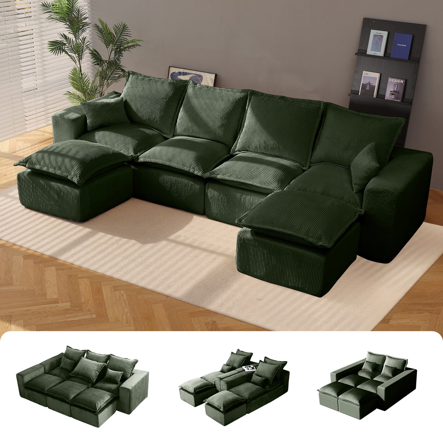 Modern Upholstered Sofa (U)